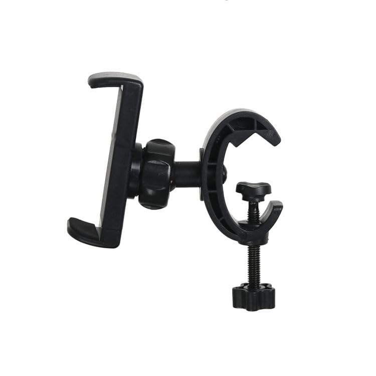 2 Pack Mic Stand Phone Holder Mount Photography Light Stand Phone Mount Holder Clamp Phone Clip for Microphone Stand Tripod Boom Arm Floor Mic Stand Selfie Stick Ring Light Camera Tripod