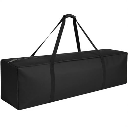 COOLBEBE 56" Sports Duffle Bag - 216L Extra Large Travel Duffel Luggage Bag | Upgrade 2-way Lockable Zippers, Heavy Duty Waterproof Long Duffle Bag for Tent Pole Camping Outdoor Moving (Black 56inch) - size: 56" x 14" x 17"