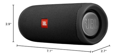 JBL FLIP 5, Waterproof Portable Bluetooth Speaker, Black, Small | Sounds better than ever, Bring the party anywhere, Make a splash with IPX7 waterproof design, A rainbow of colours - color: Black