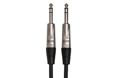 Hosa HSS-015 Pro Balanced Interconnect, REAN 1/4 Inch TRS to Same, 15 Feet
