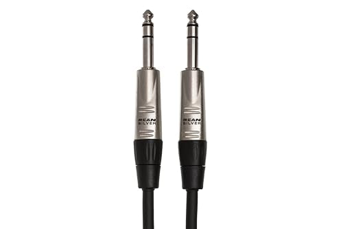 Hosa HSS-010 Pro Balanced Interconnect, REAN 1/4 Inch TRS to Same, 10 Feet