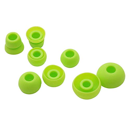 8pcs Silicone Eartips Earbuds Replacement Ear Tips Compatible with Beats by dr dre Powerbeats 3 Stereo Wireless Earphones (Green) - color: Green