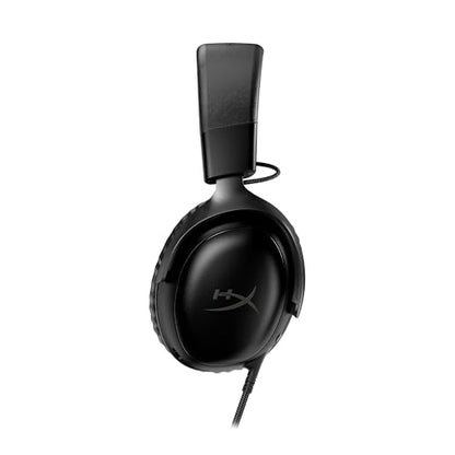 HyperX Cloud III – Wired Gaming Headset, PC, PS5, Xbox Series X|S, Angled 53mm Drivers, Spatial Audio, Memory Foam, Durable Frame, Ultra-Clear 10mm Mic, USB-C, USB-A, 3.5mm – Black - color: Black, size: Regular, style: Wired