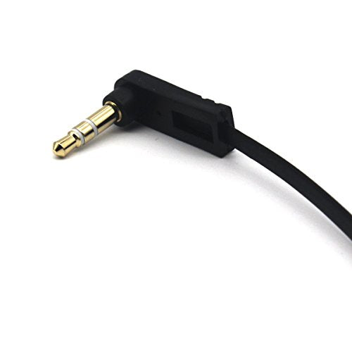 3.5mm Male Stereo Audio Flat Cable, 15cm, 2 Pack, Dual 90 Degree Angle Jack, 1/8" TRS Plug Headphone AUX Cord - color: Double Angle