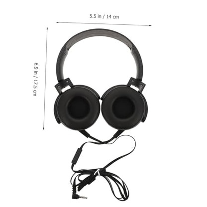 Holibanna Portable Stereo Gaming Headset with Microphone Lightweight Over Ear Wired Headphones for Computer and Smartphone Comfortable Breathable Design for School Age Users