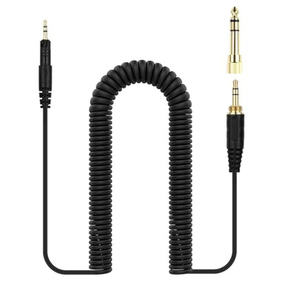 Zosvoses ATH M50X Cable Compatible with Audio Technica ATH-M50X, ATH-M40X, ATH-M60X, ATH-M70X Headphones, Coiled Audio Cable with 6.35mm Adapter, 5-10ft