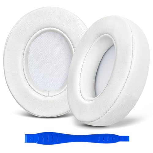 Aurivor Studio 3 Replacement Ear Pads for Beats Studio 3 & 2 Headphones, Cushions Earpads with Genuine Lambskin Leather, Softer Memory Foam, Stronger Adhesive (Lambskin-White) - color: Lambskin-White
