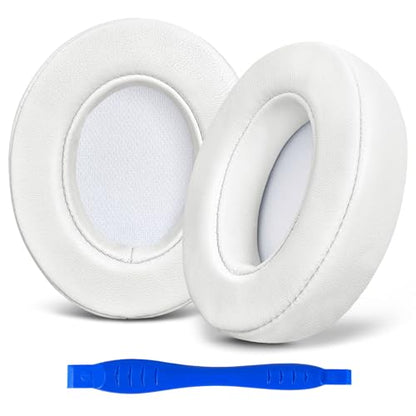 Aurivor Studio 3 Replacement Ear Pads for Beats Studio 3 & 2 Headphones, Cushions Earpads with Genuine Lambskin Leather, Softer Memory Foam, Stronger Adhesive (Lambskin-White) - color: Lambskin-White
