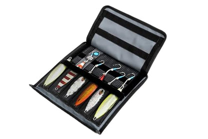 Nomad Design Jig Wallet - Fishing Lure Organizer with Hook Mesh Storage System, 12 individual mesh pockets Waterproof Jig Storage Bag with Optional Insert Sleeve - size: Sleeve