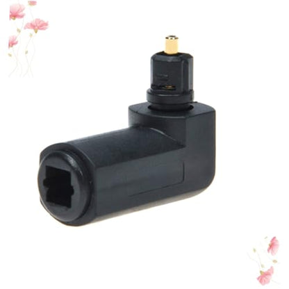 5pcs Optical Audio Cable Adapter Fiber Coupler Right Angle Female Adapter Audio Adaptor for Device Interface