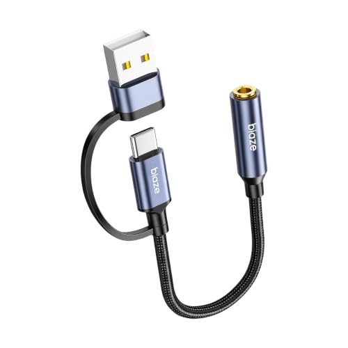 USB C to 3.5mm Audio Headphone Adapter,Type c to Aux Female Cable for 16 15 Plus, S24 S23 S22 S21 S20 Ultra Pixel MacBook and More Type c Devices