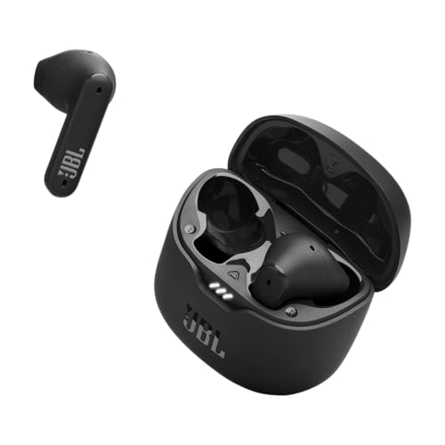 JBL Tune Flex - True Wireless Noise Cancelling Earbuds (Black), Small | JBL Pure Bass Sound, Active Noise Cancelling with Smart Ambient, 4 mics for perfect calls, Up to 32 hours of battery life - color: Black