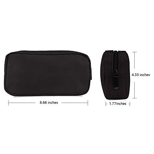 Universal Electronics/Accessories Soft Carrying Case Bag, Durable & Light-weight,Suitable for Out-going, Business, Travel and Cosmetics Kit (Big-Black) - color: Big-Black