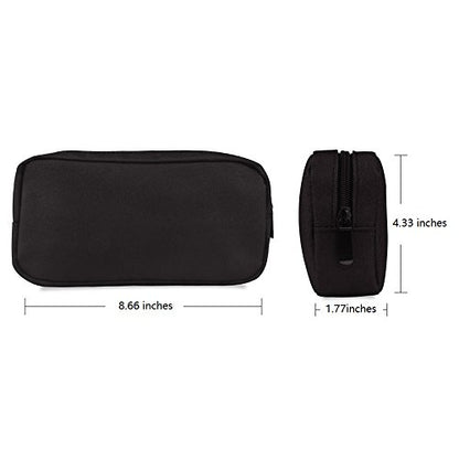 Universal Electronics/Accessories Soft Carrying Case Bag, Durable & Light-weight,Suitable for Out-going, Business, Travel and Cosmetics Kit (Big-Black) - color: Big-Black