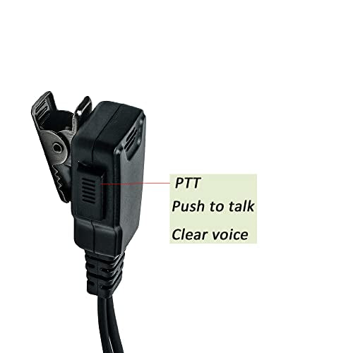 G Shape Earpiece with Mic PTT Compatible with Kenwood Radios NX-200 NX-210 NX-300 NX-3200 NX-3300 NX-410 NX-411 NX-5200 NX-5300 NX-5400 TK-2180 TK-3180 Walkie Talkie Two Way Radio 2Pack