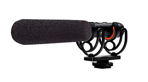 Advanced Super Cardioid Microphone Compatible with Panasonic HC-X1500 (Stereo/Shotgun) with Dead Cat Wind Muff