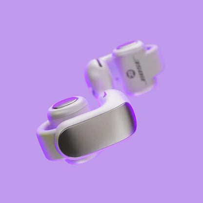 Bose Ultra Open Earbuds - Bluetooth Open Ear Earbuds with OpenAudio for Awareness, Clip-On Design for Comfort, Water Resistant, Up to 48 Hrs of Playtime, White Smoke - color: White Smoke