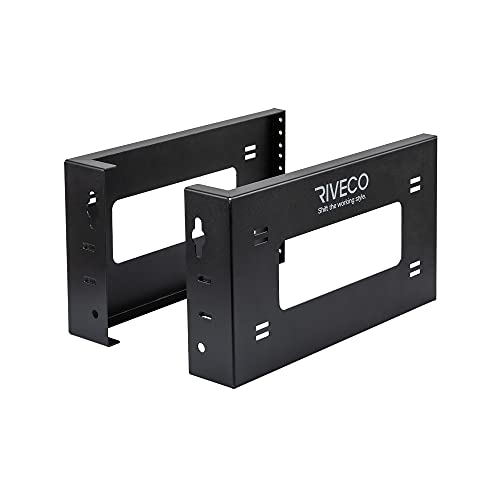 RIVECO 4U Open Frame Rack Wall Mount & Desktop Mount, No Assembly Required Server Rack for Network Equipment & Data AV HiFi Stereo Gaming Electronics Shelf - size: 4U