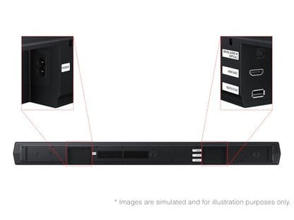 Samsung B-Series Soundbar HW-B550F 2.1 ch DTS Virtual:X Soundbar with Subwoofer (2025 Model) Voice Enhance Mode, Bass Boost, Adaptive Sound - style: HW-B550F