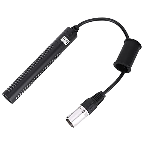 Keenso Condenser Microphone, Stereo Camera Mic Unidirectional AntiInterference Video Recording Microphone (Black) Microphone Microphone (Black)