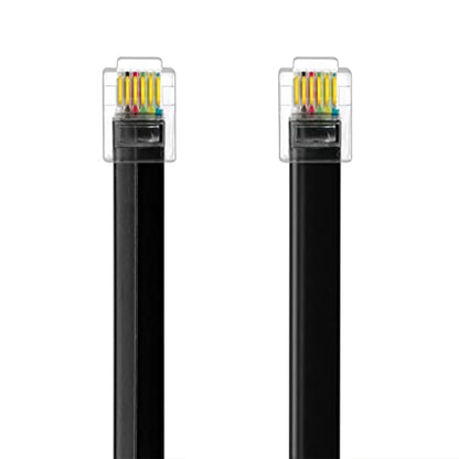 NECABLES 2Pack RJ12 Cable 10ft Telephone Cord Phone Cable - 10 Feet | RJ12 6P6C Male to Male Straight Wired for Both Data and Voice Use Black - size: 10 feet