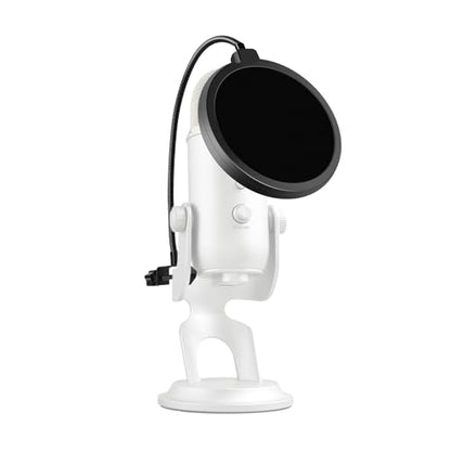 6"Mic Pop Filter with C-Clamp,360° Gooseneck Clip Stabilizing Arm for Studio | Double-layer Professional Pop Filter, For Microphone,Boom Arm,Stands
