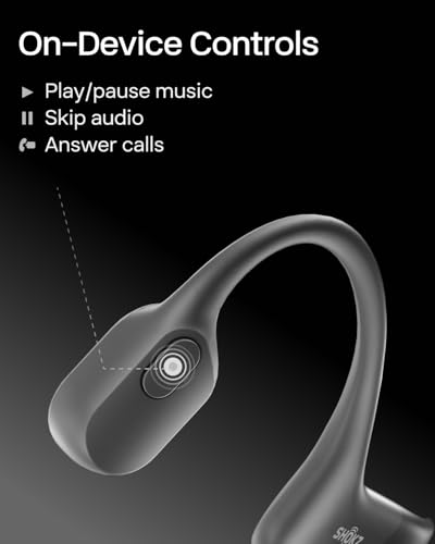 SHOKZ OpenRun Mini Bone Conduction Open-Ear Bluetooth Headphones, Black | Bundle with Sweat Headband；Open ear comfort; Lightweight & Secure fit; IP67 water resistance; 8H battery; Running/Cycling - color: Black, size: Mini Size+Magnetic Charging
