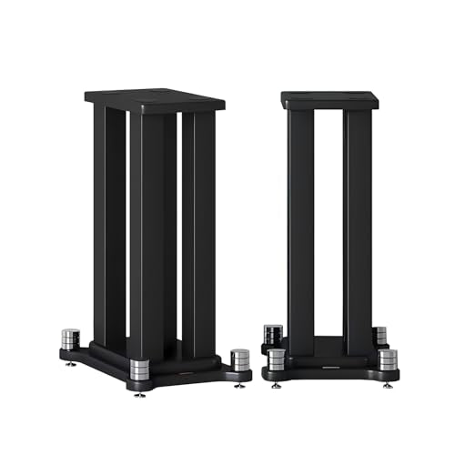 Universal Wooden Speaker Stands Pair, Heavy Duty Floor Standing Speaker Mount, Bookshelf & Studio Monitor Stands for Home Theater Surround Audio System (19.6in) - size: 19.6 in