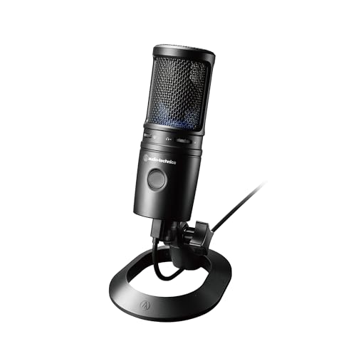 Audio-Technica AT2020USB-X Cardioid Condenser USB Microphone | Cardioid condenser microphone with 24-bit/96 kHz resolution for podcasting, streaming and content creation
