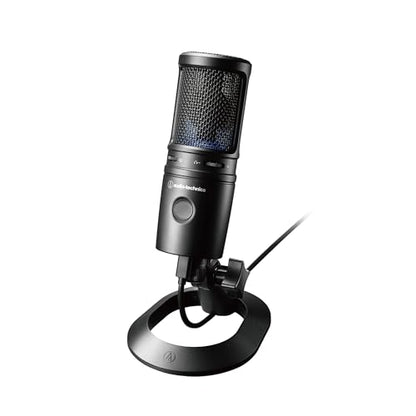 Audio-Technica AT2020USB-X Cardioid Condenser USB Microphone | Cardioid condenser microphone with 24-bit/96 kHz resolution for podcasting, streaming and content creation