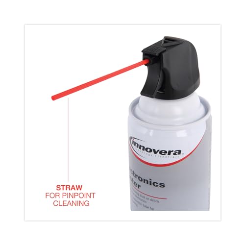 Innovera Compressed Air Duster Cleaner, 10 Oz Can, 8/Pack