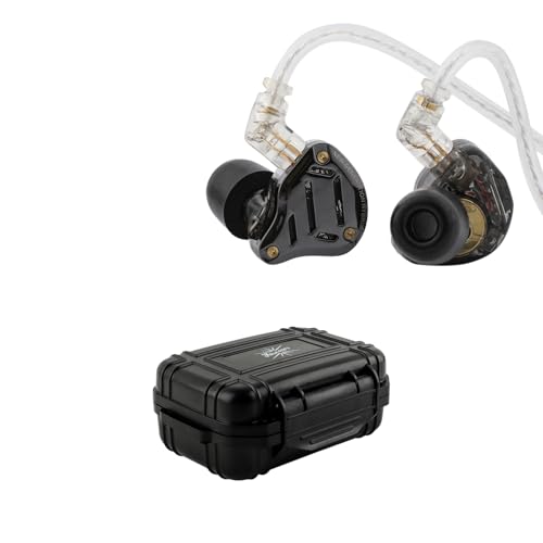 Linsoul KZ ZS10 PRO 2 in Ear Monitor IEM, 1DD+4BA Hybrid Wired Earbuds Kiwi Ears SONICAP Waterproof Earbud Case,Hard Protective IEM Storage Box
