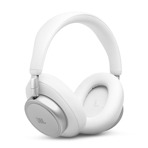 JBL Live 780NC - Noise Cancelling Headphones - White | JBL Signature Sound with Hi-Res Audio wired and wireless, True Adaptive Noise Cancelling 20, real time calibration - color: White