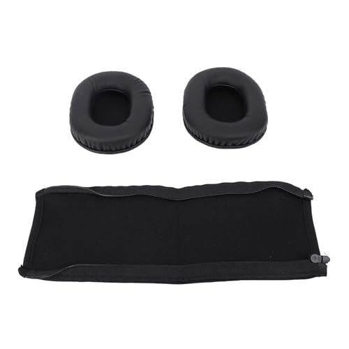 Ejoyous Earpad Headband Protector Set Replacement Ear Pads Headband Cushion Pad Cover Memory Foam Protein Leather with Zipper Closure for M50X M40X M30X M20X Headphone
