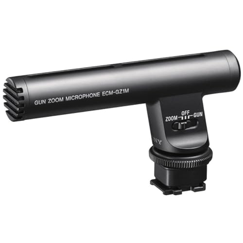 Sony ECMGZ1M Gun / Zoom Microphone (Black) | Mode records audio level corresponding to length, Mic, Mode records super directional