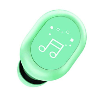 Fabater Single Ear Bluetooth Headset, BT 5.0 3 Hour Playtime Mini Wireless Earbuds, Truck Driver Headset with Touch Control Dual Interconnection IPX4 Sweatproof for Smart Phones PC TV (Green) - color: Green