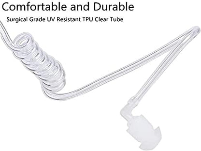 20-Pack Replacement Acoustic Coil Tube Walkie Talkie Earpieces for Baofeng Motorola Kenwood Retevis Midland Two Way Radios Headset Secret Spy Game Earpiece - color: Acoustic Coil Tube 20pack