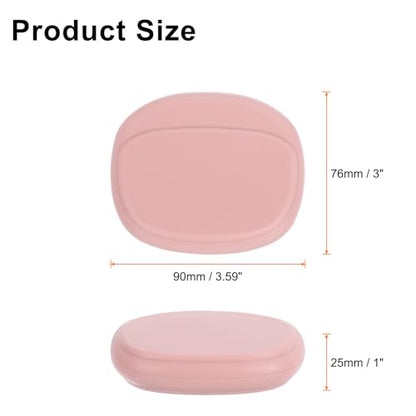 HARFINGTON Earbuds Cases, Wired Earphone Case Holder Organizer, Silicone Ear Buds Case Small for USB Cable, Earphones, Pink - color: Pink