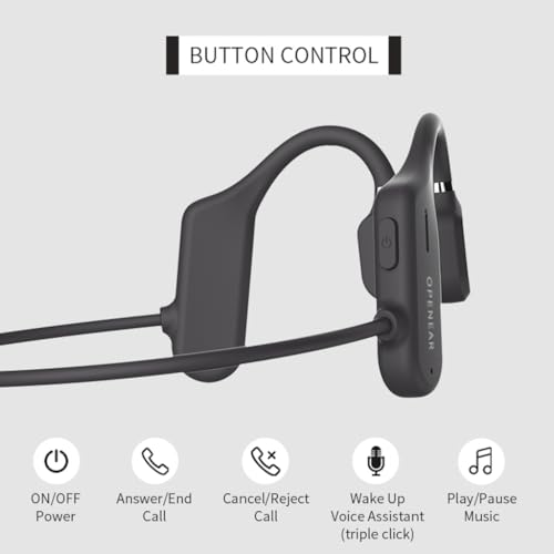 Open Ear Headphones with mic Bluetooth 5.0 for Sport Running Jogging Cycling Hiking with Long Battery Life Lightweight and Comfortable