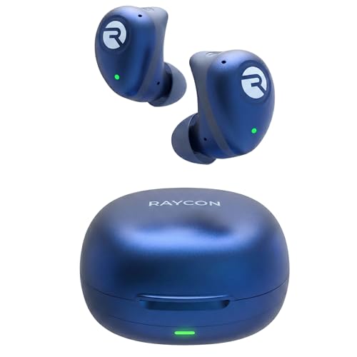 Raycon Fitness Bluetooth Wireless Earbuds + Microphone with Active Noise Canceling, Sweat & Water-Resistant Earphones, Running Headphones, Ear Buds Wireless Bluetooth 56 Hours Playtime (Blue) - color: Blue
