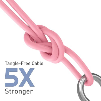 UliX Rider Wired Earbuds in-Ear Headphones, 5 Years Warranty, Earphones with Microphone, with Anti-Tangle Cable, Ear Buds for iPhone, iPad, Samsung, School Students, Kids, Women, Small Ears - Pink - color: Pink, style: 3.5 mm