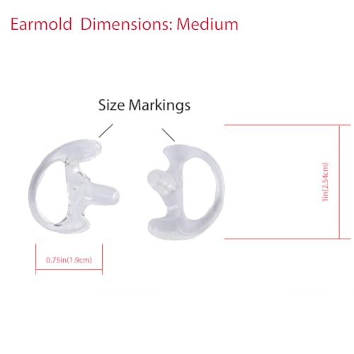2-Wire XPR 3300 Acoustic Tube Headset with a Pairs of Earbud | Transparent tube, low-profile PTT clip. Compatible with XPR 3300e, XIR P6600, E8608 Two Way Radios