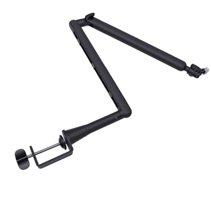 Studio Mic Arm with Cable Management, Adjustable Boom for Streaming | Iron ABS Build,3/8in Adapter,5/8in Adapter,Hidden Cable Routing,5.7in Extension RodDesk Clamp Mount