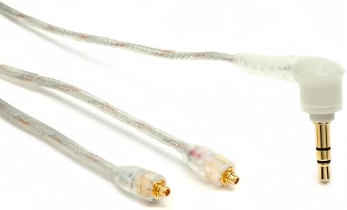 Replacement EAC64CL 64 -Inch Detachable Earphone Cable for Shure SE215, SE315, SE425 SE535 and SE846 Earphones (Clear) - color: Clear