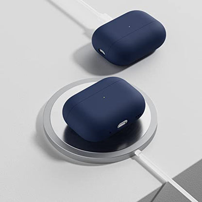 ORNARTO Compatible with AirPods Pro 2 Case 2022, Full Protective Hybrid Silicone for AirPods Pro 2nd Generation Case, Front LED Visible Skin Cover-Navy Blue | Hybrid Silicone Rubber, Front LED Visible, Wireless Charging, Skin-Friendly Soft Touch, Anti-Scr