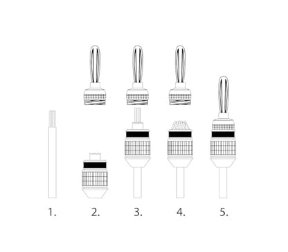 Sewell Deadbolt® Banana Plugs, 7-Pairs, Gold Plated Speaker Plugs | Quick Connect, Tool-Free, SW-29863-7 - size: 7 Pairs, style: Deadbolt Banana Plugs