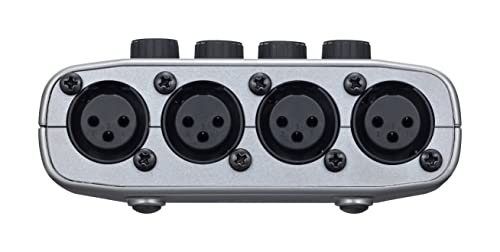 Zoom PodTrak P4 Podcast Recorder with 4 XLR Mic Inputs, 4 Headphone Outputs, Phone & USB Input for Remote Interviews, Sound Pads, 2-In/2-Out USB Audio Interface, Battery Powered | Phone and USB Input for Remote Interviews, Sound Pads, 2-In/2-Out USB Audio