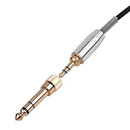 Replacement Headphone Audio Cable Compatible for K240, K240S, K240MK II Q701 K702 K141 K171 K181 K271s K271 MKII M220 Pioneer HDJ-2000 Headphones 6.3/3.5mm Jack