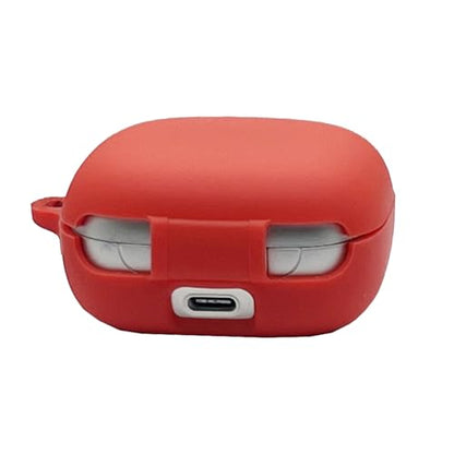 Seadream 2Pack Silicone Case Cover Compatible with JBL Live Free 2/JBL Live Pro 2TWS True Wireless Earbuds, Protective Earphones Skin Cover with Keychain Hook (2pcs Red+Black) - color: 2pcs Red+Black