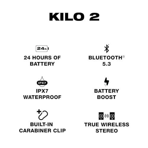 Skullcandy Kilo 2 Wireless Bluetooth Speaker, IPX7, 24-Hour Battery - color: Plasma